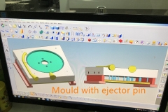 Mould with ejector pin