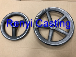 Ductile iron casting hand wheel with polish