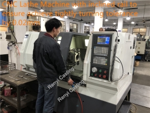 CNC Lathe Machine with inclined rail