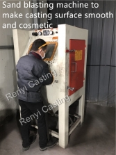 Sand blasting machine to make casting surface smooth and cosmetic